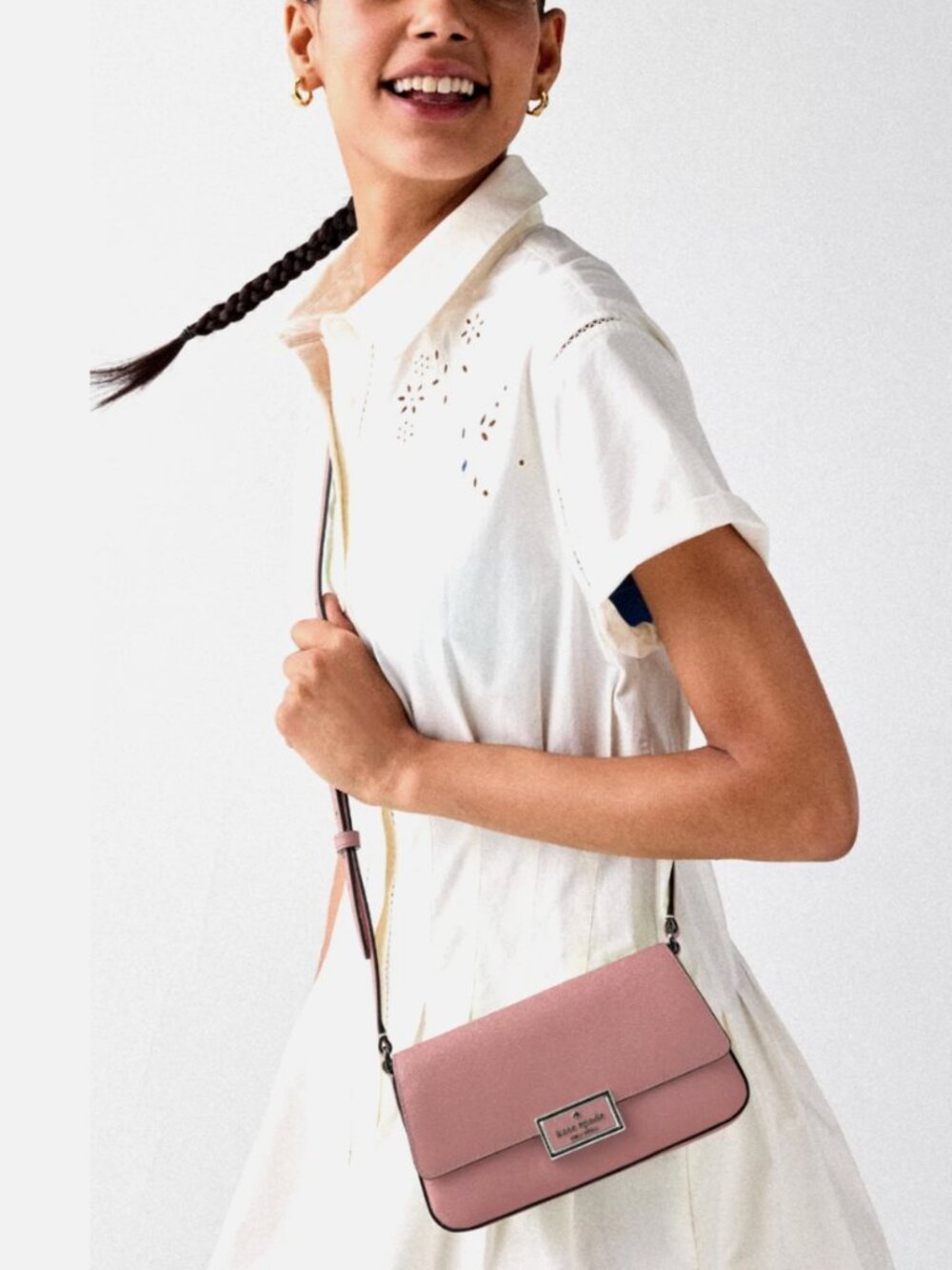 New Kate Spade New York Reegan Mini Flap Crossbody Dusk Rose